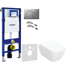 Комплект Унитаз подвесной Geberit Smyle Square 500.685.01.1 с микролифтом + Крепления Duofix 111.815.00.1 к стене + Шумоизоляция 156.050.00.1 + Инсталляция UP 320 111.300.00.5 + Кнопка Sigma 01 115.770.JQ.5 лакированная, матовый хром