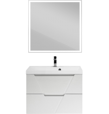 Мебель для ванной комнаты BelBagno Vittoria 80 подвесная, bianco lucido,белая глянцевая раковина