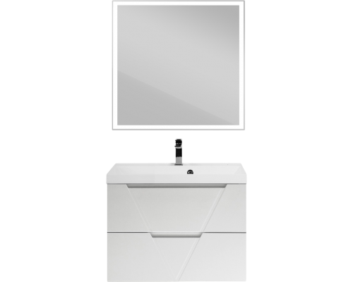 Мебель для ванной комнаты BelBagno Vittoria 80 подвесная, bianco lucido,белая глянцевая раковина
