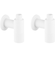 Комплект запорных вентилей Wellsee Drainage System 182150001 угловых, матовый белый