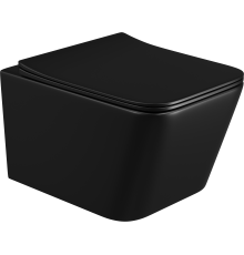 Унитаз подвесной BOND Cube F04-108 безободковый, с микролифтом, черный