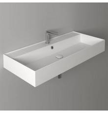 Simas Agile Раковина 101х46 см, 1 отв., подвесная, с переливом, цвет: белый. AG101 bi*1