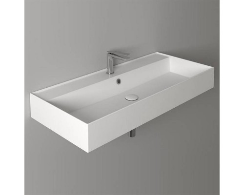 Simas Agile Раковина 101х46 см, 1 отв., подвесная, с переливом, цвет: белый. AG101 bi*1 Simas Agile Раковина 101х46 см, 1 отв., подвесная, с переливом, цвет: белый. AG101 bi*1