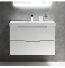 Тумба с раковиной BelBagno Vittoria 90 подвесная, bianco lucido
