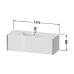 Duravit XViu Тумба подвесная 121x48x40см, с раковиной, 1 ящик, цвет: walnut dark/черный матовый. 2336120000,  XV40280B221