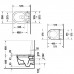 Duravit ME by Starck Унитаз подвесной Rimless 37.5х57.4см, с сиденье SensoWashreg; Starck f Lite, инсталляция в комплекте, цвет: белый. 1007290000, WD5003012000, 1007310000, WD1013000000, 650001012004310 (2510092000+612000012000310)