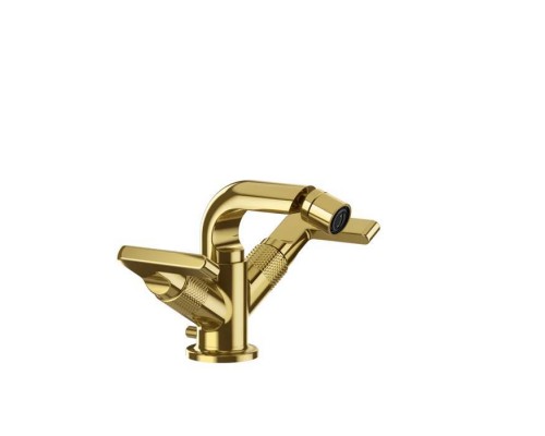 Gessi Inciso Смеситель для биде, на 1 отв., с донным клапаном, цвет: золото. 58027#246