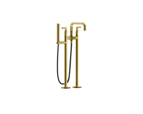 Gessi Inciso Смеситель для ванны, напольный, с ручным душем, цвет: золото. 58029#246 Gessi Inciso Смеситель для ванны, напольный, с ручным душем, цвет: золото. 58029#246