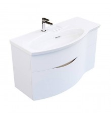 Kerama Marazzi Riva Тумба подвесная 100см, левая, с раковиной, цвет: белый матовый. RV.wb.100Lh,  RV.100Lh\WHT.M
