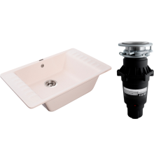 Комплект Мойка GranFest Quarz Z 71 белая + Измельчитель Bone Crusher BC 810-SL Slim Line