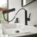 Hansgrohe Finoris Смеситель для раковины, 1 отв., с донным клапаном Push-Open, цвет: черный матовый. 76063670