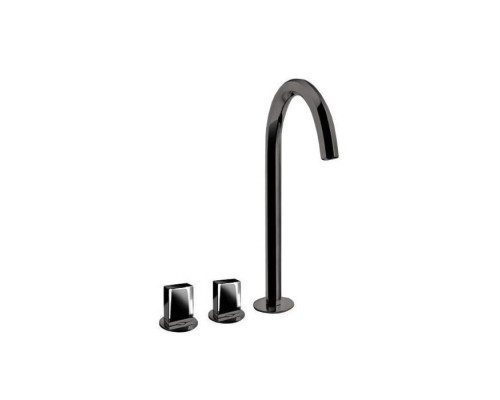 Fantini Venezia Смеситель для раковины, 3 отв., высокий излив, излив: 175 мм, цвет: Matt Gun Metal PVD. 29 P5 N448,  29 P5 N405SW