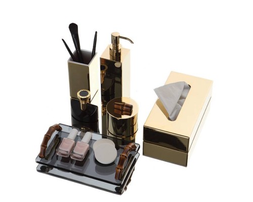 Bertocci Guccio Дозатор для жидкого мыла, настольный 10хh18х5см., цвет: золото. 126 4902 5000