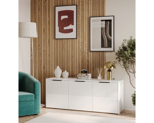 Комод DIWO Краснодар 150x60x43 см, белый, ручка черная