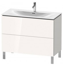 Duravit L-Cube База напольная 102x48.1x70.4см с раковиной, 2 ящика, цвет: глянцевый белый. 2344120000,  LC659802222