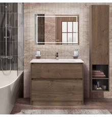 Мебель для ванной комнаты BelBagno Kraft 100 напольная, rovere tabacco, раковина BB1010/465-LV-VTR-BL
