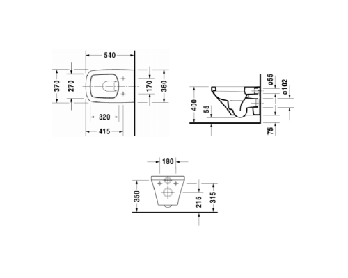 Duravit DuraStyle Комплект: унитаз подвесной 54х37см, 255209 + сиденье с микролифтом 006379, цвет: белый. 45520900A1 (255209+006379) Duravit DuraStyle Комплект: унитаз подвесной 54х37см, 255209 + сиденье с микролифтом 006379, цвет: белый. 45520900A1 (255209+006379)