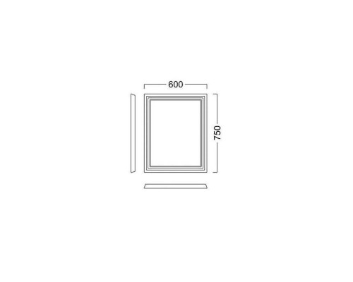 Kerama Marazzi Pompei 60 Зеркало 60см., подвесное, цвет: камео бежевый глянцевый. PO.mi.60\CAM