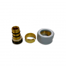 Резьбовое соединение Schlosser для пластиковых труб GW 22x1.5 x 16x2, сатин 602600003.02