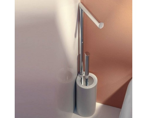 Bertocci Cento Стойка с аксессуарами, напольная, цвет: белая керамика/хром. 118 0120 0000