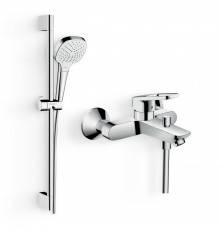 Душевой комплект Смеситель Hansgrohe Logis Loop Logis loop 71244000 + Гарнитур Croma Select E Vario 26582400