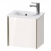 Duravit XViu Тумба подвесная 41x29x40см, с раковиной, 1 дверь, (петли слева), цвет: белый глянцевый/champagne matt. 0723430000,  XV4024LB122