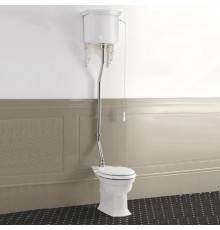 DevonDevon Westminster Унитаз 64x36.5cм, с высоким бачком, трубой, фурнитура хром. IBWCWES,  IBBATTWESAL (без пластины керамической),  IBACWESCR,  IBCAWES (старый вариант с плаcтиной),  IBPCLWESCR