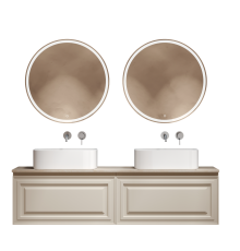 Мебель для ванной комнаты Sancos Very 160, beige soft, столешница бежевая TT160A2, раковина CN6052