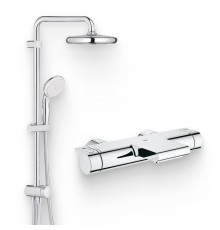 Душевой комплект Термостат Grohe Grohtherm 2000 New 34174001 для ванны с душем + Стойка New Tempesta System 26381001