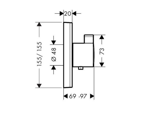 Hansgrohe ShowerSelect Термостат , СМ, цвет: шлифованая бронза. 15760140