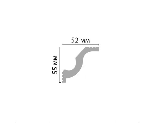 Плинтус потолочный гладкий DECOMASTER D108ДМ (55*52*2000мм) Плинтус потолочный гладкий DECOMASTER D108ДМ (55*52*2000мм)