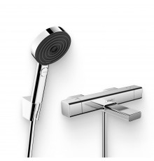 Душевой комплект Термостат Hansgrohe Ecostat E 15774000 для ванны с душем + Гарнитур Pulsify Relaxation 105 3jet 24303000 1,6 м, хром