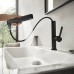 Hansgrohe Finoris Смеситель для раковины, 1 отв., с донным клапаном Push-Open, цвет: черный матовый. 76063670