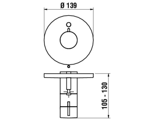 Laufen Curveplus Classic Смеситель для ванны/душа, встраиваемый, термостатический, дивертор, для установки с Simibox, цвет: хром. 3.2362.6.004.000.1
