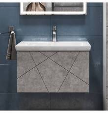 Тумба с раковиной Vigo Geometry 60 подвесная, бетон, раковина Como 60