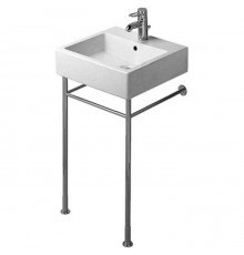 Duravit Vero Консоль металлическая 50x47см, с раковиной на 1 отв, напольная, цвет: белый/хром. 0030651000,  0454500800