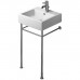 Duravit Vero Консоль металлическая 50x47см, с раковиной на 1 отв, напольная, цвет: белый/хром. 0030651000,  0454500800