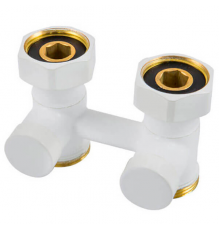 Узел подключения Schlosser G 3/4 x 3/4 D=50мм, проходной Белый 600700022