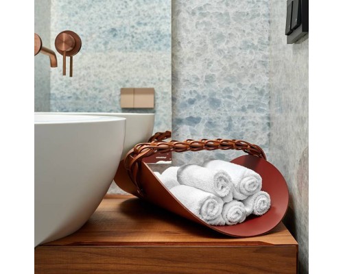 ADJ Открытая корзина для СПА Riviera, 48x28 см., цвет: бордо/коньяк. 4828.30/09 ADJ Открытая корзина для СПА Riviera, 48x28 см., цвет: бордо/коньяк. 4828.30/09