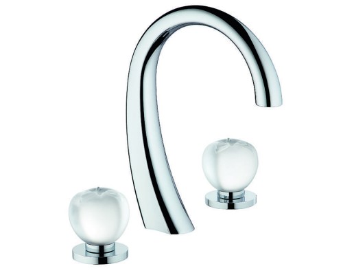 THG Pomme cristal clair satineacute; Смеситель для раковины, 3 отв., цвет: хром. A42-A02-151