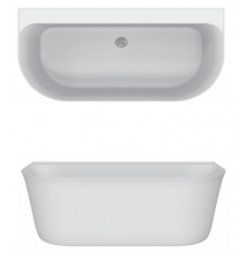 AQM3506MW Ванна акриловая пристенная, 1680х820х600мм, цвет белый матовый AQM3506MW