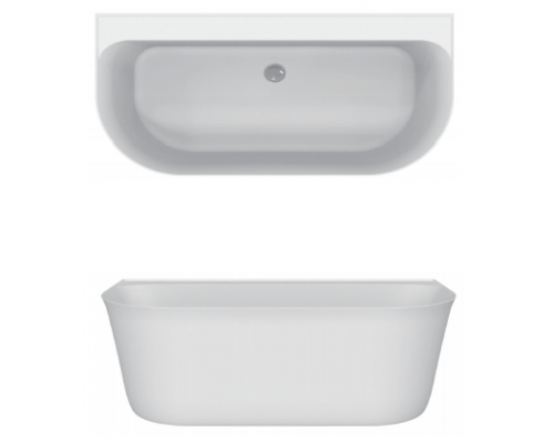 AQM3506MW Ванна акриловая пристенная, 1680х820х600мм, цвет белый матовый AQM3506MW