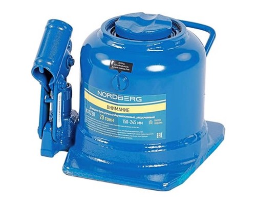 Домкрат бутылочный двухштоковый укороченный  NORDBERG N31220 20 т