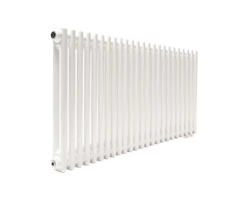 Трубчатый радиатор ТЕПЛОФОРТ ТР2057 ТВ, 24 секции, нижнее подключение ½”, белый глянец 200072