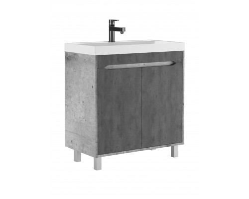 Тумба под раковину Домино, "Classica 80" Loft без ящика Бетон
