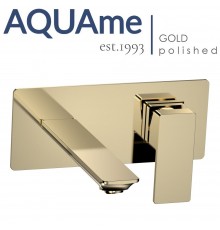 Смеситель для раковины AQUAme Savona полированное золото AQM6815GG