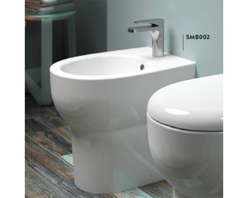 ARTCERAM/HIDRA SMARTY Биде напольное 35х50 см, без крепежа, с 1 отв под смеситель, цвет: белый. ACA020, SMB002 01 00bi*0 ARTCERAM/HIDRA SMARTY Биде напольное 35х50 см, без крепежа, с 1 отв под смеситель, цвет: белый. ACA020, SMB002 01 00bi*0
