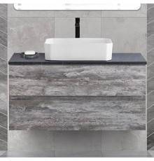 Тумба с раковиной Cezares Molveno 46 100 legno grigio, со столешницей