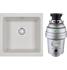 Комплект Мойка Granula 4451, арктик + Измельчитель Zorg Inox D