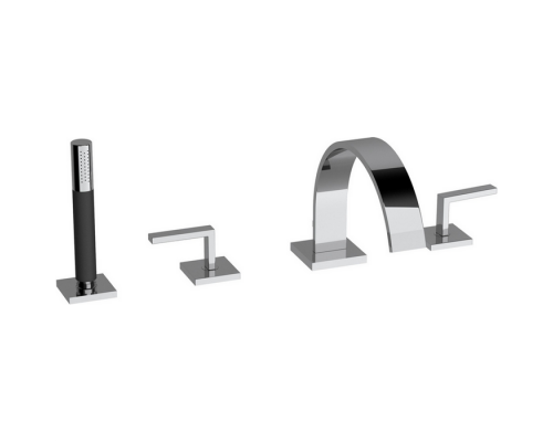 CISAL Wave Смеситель на борт ванны на 4 отверстия,излив 228 мм, цвет: хром. WA00026121